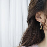 Micro Inlaid CZ Drop Earrings Wedding Jewelry for Bridal