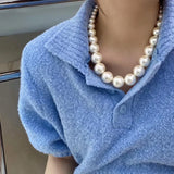 Gradient Pearl Chokers Necklace for Women Ladies Party Jewelry
