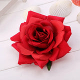 Big Rose Flower Brooch Cloth Art Lapel Pins Dress Suit Corsage Wedding Jewelry
