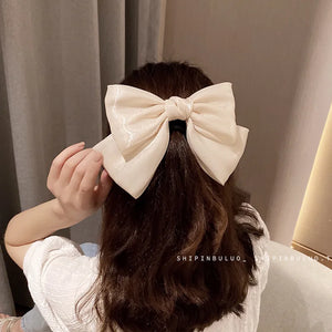 Fabric Yarn Large Bow Hairpins Hair Accessories