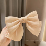 Fabric Yarn Large Bow Hairpins Hair Accessories