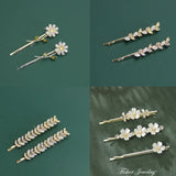 Flower Opal Pearl Hairpins Girls Hair Clips Barrettes Accessories