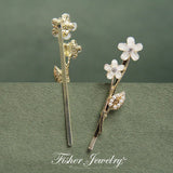 Flower Opal Pearl Hairpins Girls Hair Clips Barrettes Accessories