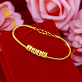 24K Lover Bracelet Chain Female Wedding Jewelry