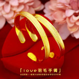 14k Yellow Bracelet for Women Wedding Engagment Bangles Jewelry