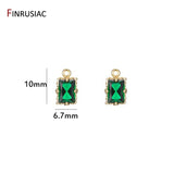 Green Zircon Small Pendant Charm for DIY Earrings Necklaces, Jewellery Making