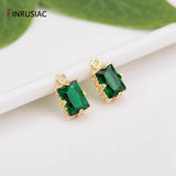 Green Zircon Small Pendant Charm for DIY Earrings Necklaces, Jewellery Making