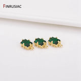 Green Zircon Small Pendant Charm for DIY Earrings Necklaces, Jewellery Making