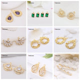 Green Zircon Small Pendant Charm for DIY Earrings Necklaces, Jewellery Making