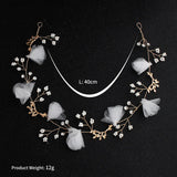 Pearl Headband for Women Bride Wedding Hair Jewelry