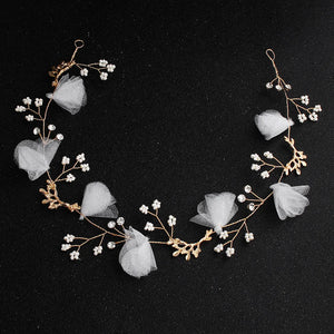Pearl Headband for Women Bride Wedding Hair Jewelry