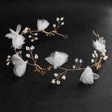 Pearl Headband for Women Bride Wedding Hair Jewelry