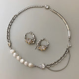 Crystal Pearl Short Choker Necklaces Rhinestone Neck Chains Women Jewelry