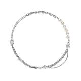 Crystal Pearl Short Choker Necklaces Rhinestone Neck Chains Women Jewelry