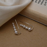 Pearl Climber Crawler Clip Earrings Charm Piercing Jewelry