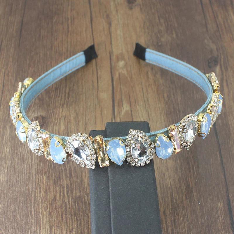 Crystal Flower Hairband Rhinestone Headbands For Women Party
