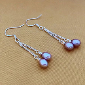 Long Chain Pearl Tassel Earrings Bridal Wedding Jewelry Gift