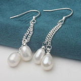 Long Chain Pearl Tassel Earrings Bridal Wedding Jewelry Gift