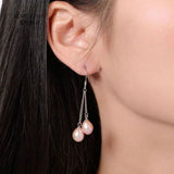 Long Chain Pearl Tassel Earrings Bridal Wedding Jewelry Gift