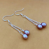 Long Chain Pearl Tassel Earrings Bridal Wedding Jewelry Gift
