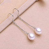 Long Chain Pearl Tassel Earrings Bridal Wedding Jewelry Gift