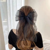 Large Bow Hairpin Organza Bow Barrette Women Hair Accessories