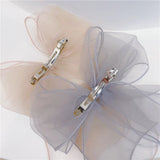 Large Bow Hairpin Organza Bow Barrette Women Hair Accessories
