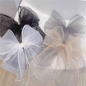 Large Bow Hairpin Organza Bow Barrette Women Hair Accessories