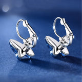 Butterfly Crystals Lever Back Earrings for Women Girls Jewelry Gift