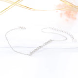 Sterling Silver Heart Bracelet with Cubic Zircon Stones