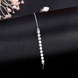 Sterling Silver Heart Bracelet with Cubic Zircon Stones