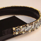 Gray Crystal Bridal Hairband Rhinestone Wedding Headband