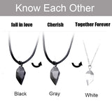 Gothic Heart Pendant Splicing Necklace Romantic Lover Party Gift