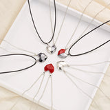 Gothic Heart Pendant Splicing Necklace Romantic Lover Party Gift