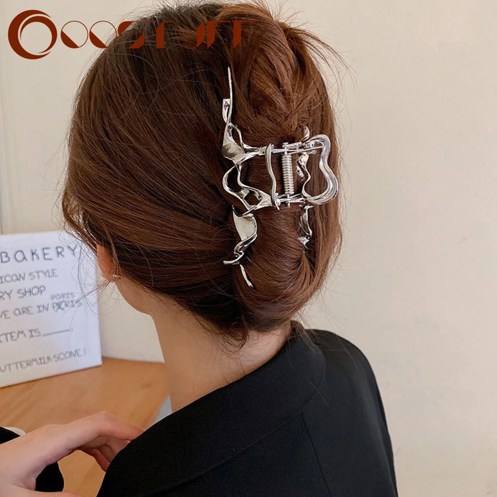 Vintage Geometric Hair Claw Clips - Hair Accessories
