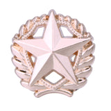 Mini Star Crown Brooch Metal Trigeminal Lapel Pins Suit Shirt Collar Pin