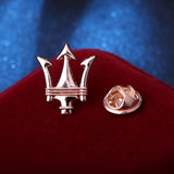 Mini Star Crown Brooch Metal Trigeminal Lapel Pins Suit Shirt Collar Pin