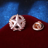 Mini Star Crown Brooch Metal Trigeminal Lapel Pins Suit Shirt Collar Pin