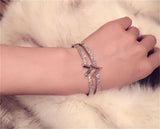 Micro Inlaid Letter V Bracelet Wedding Women Jewelry