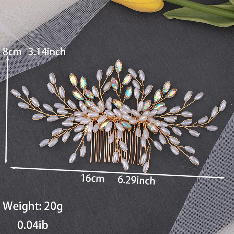 Pearl Hair Combs Hair Accessories for Bride Wedding Women Birthday