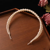 Pearl Headband Bride Wedding Crown Hairband Big Bowknot Hairpins Clips