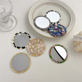 Small Round Acetic Plate Mirror for Daily Make-Up