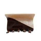 Retro Heart Hair Claw Clip High Brown Acetate For Woman Girls