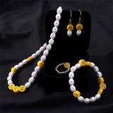 Retro Pearl Smiley Choker Necklace For Women