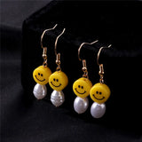 Retro Pearl Smiley Choker Necklace For Women