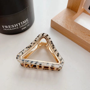 Retro Triangle Hollow Hair Clip Claw Acetate Hair Accessories