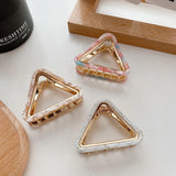 Retro Triangle Hollow Hair Clip Claw Acetate Hair Accessories