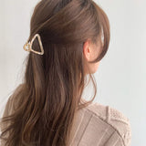 Retro Triangle Hollow Hair Clip Claw Acetate Hair Accessories
