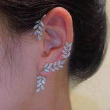 Leaf Ear Cuff Earrings for Girls Women Metal Leaves Ear Clip Jewelry