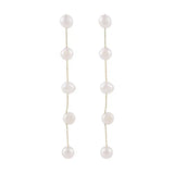 Baroque Pearl Tassel Long Earrings Gothic Girl's Jewelry
